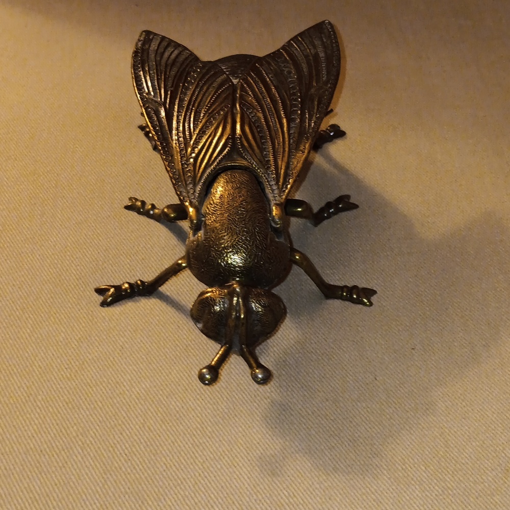 MCM Vintage Brass Insect Figurine Ash Tray - Picture 2 of 4